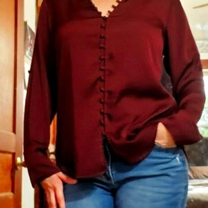 Dark Maroon Blouse
